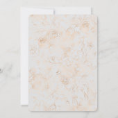 Invitation Baptême Floral Élégant Or Premier Anniversaire (Dos)