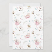 Invitation Baptême floral nouveau-né (Dos)