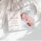 Invitation Baptême floral subtil