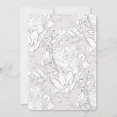 Invitation Baptême Floral Subtil Et Premier Anniversaire (Dos)