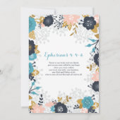 Invitation Baptême, Florale, Baptême Contemporain (Dos)