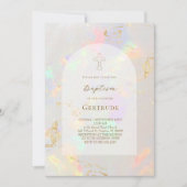 Invitation baptême fond opale (Devant)