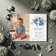 Baptême Garçon d'Automne Citrouille Poussiéreux Bl