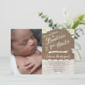 Invitation Baptême garçon premier anniversaire, Bautizo Prime (Debout devant)