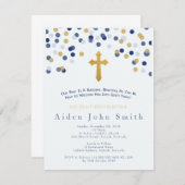 Invitation Baptême garçons (Devant / Derrière)