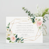 Invitation Baptême Géométrique Romance (Debout devant)