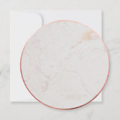 Invitation Baptême Girl Faux Rose Gold Marbre rose Script (Dos)