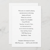 Invitation Baptême Gold Cross (Devant / Derrière)