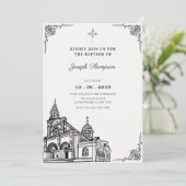 Invitation Baptême gothique (Debout devant)