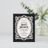 Invitation Baptême gothique élégant pour bébé (Debout devant)