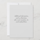 Invitation Baptême gris rose de baptême (Dos)