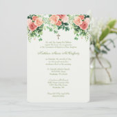 Invitation Baptême irlandais Marie Jésus Shamrock (Debout devant)