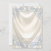 Invitation Baptême Ivoire et Bleu (Dos)