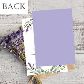 Invitation Baptême lavande violet fleuri eucalyptus luxe