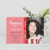 Invitation Baptême LDS Girl géométrique Cercles de plaisir (Debout devant)