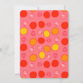 Invitation Baptême LDS Girl géométrique Cercles de plaisir (Dos)