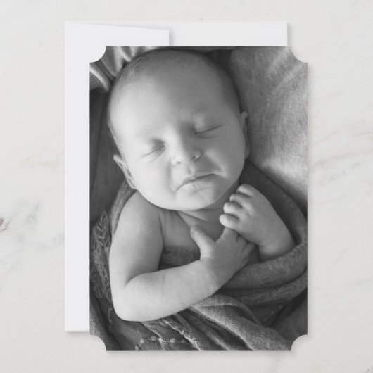 Invitation Baptême Marbre blanc Gold Cross Script Boy Photo (Dos)