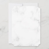 Invitation Baptême Marbre blanc Scripts croisés argent (Dos)