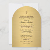 Invitation Baptême Marie Jésus Or Vitrail (Devant)