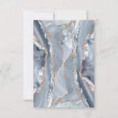 Invitation Baptême merci croix d'agate bleue (Dos)