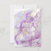 Invitation Baptême merci encre violette (Dos)