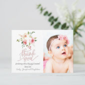 Invitation baptême merci fille (Debout devant)