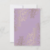 Invitation Baptême merci les fleurs d'aquarelle violette (Dos)