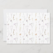 Invitation Baptême merci les fleurs sauvages de l'invitation (Dos)