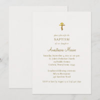 Baptême minimaliste classique orthodoxe chrétien