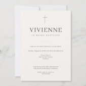 Invitation Baptême Moderne Élégant (Devant)