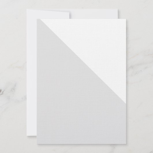 Invitation Baptême moderne gris blanc (Dos)