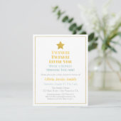 Invitation Baptême Moderne Twinkle Twinkle Little Star (Debout devant)