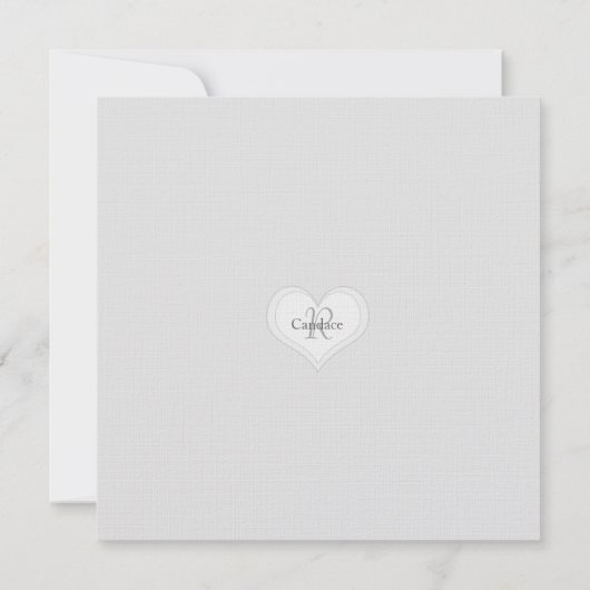 Invitation Baptême - Monogramme et Croix (Dos)