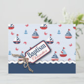 Invitation Baptême nautique (Debout devant)