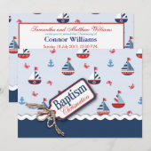 Invitation Baptême nautique de voiliers (Devant / Derrière)