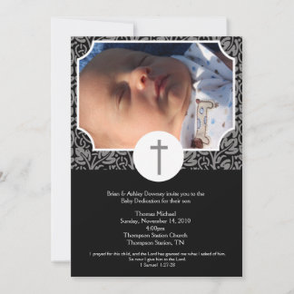 Invitation Baptême neutre pour le genre / Dédication pour béb