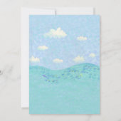 Invitation Baptême Noé's Ark Baby Animals Bleu (Dos)