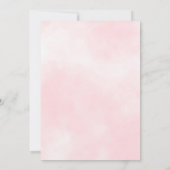 Invitation Baptême Ondine Aquarelle Verdure Or Rose (Dos)