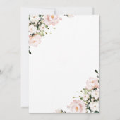 Invitation Baptême or rose pâle rose (Dos)