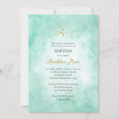 Invitation Baptême orthodoxe de la mousse de l'océan (Devant)