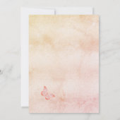 Invitation Baptême pampas herbe blush papillon fleuri luxe (Dos)