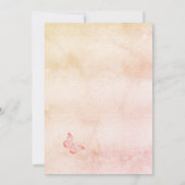 Invitation Baptême pampas herbe fleurs papillon rousse (Dos)