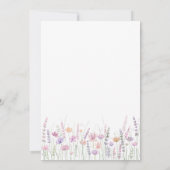 Invitation Baptême Papillon Fleur de Sauvage Pastel Douce (Dos)