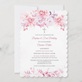 Invitation Baptême Personnalisé Avec Godparents Nom (Devant)