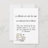 Invitation baptême petit lapin blanc (Dos)