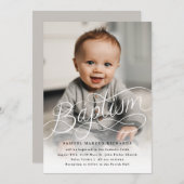 Invitation Baptême Photo Bébé (Devant / Derrière)