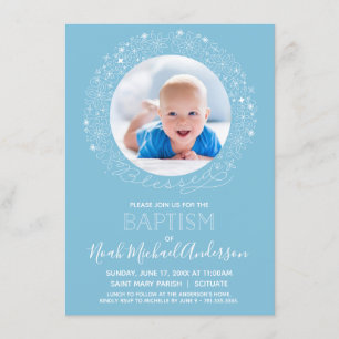 Invitation Baptême Photo Invitation, collection religieuse de