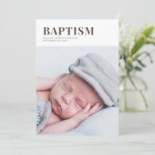 Invitation Baptême Photo Simple (Debout devant)