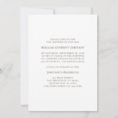 Invitation Baptême Photo Simple (Dos)