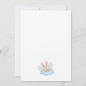 Invitation Baptême pour lui aquarelle anges et croix (Dos)
